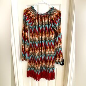 Southwest Fringed Dress Medium
